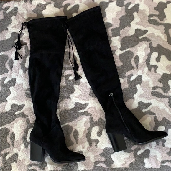 Marc Fisher Shoes - MARC FISHER - NIB, Alinda black OTK boots, sz10